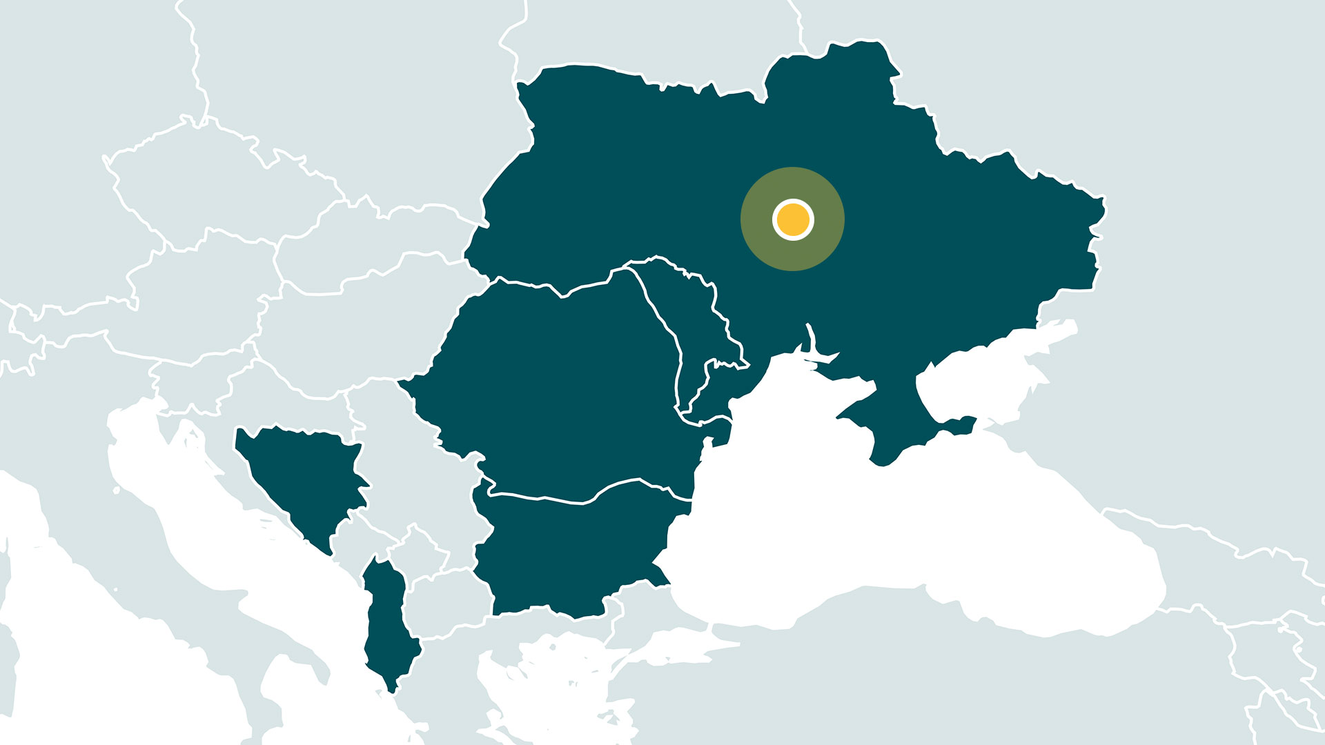 Ukraine on a map.